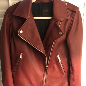 Red leather Jacket